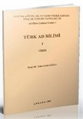 Türk Ad Bilimi 1 - Giriş
