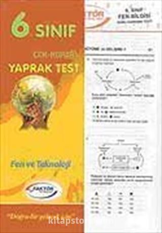 6. Sınıf Fen ve Teknoloji Yaprak Test