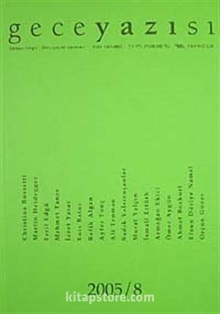 Gece Yazısı Edebiyat Dergisi 2005 / 8