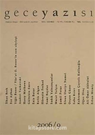 Gece Yazısı Edebiyat Dergisi 2006 / 9