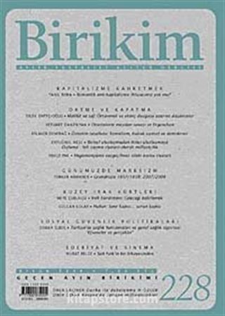 Birikim / Sayı: 228 Yıl: 2008 / Aylık Sosyalist Kültür Dergisi