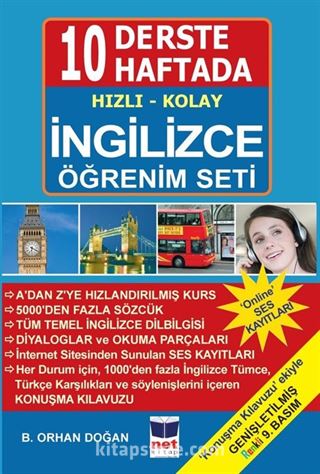 10 Derste 10 Haftada Hızlı Kolay İngilizce Öğrenim Seti