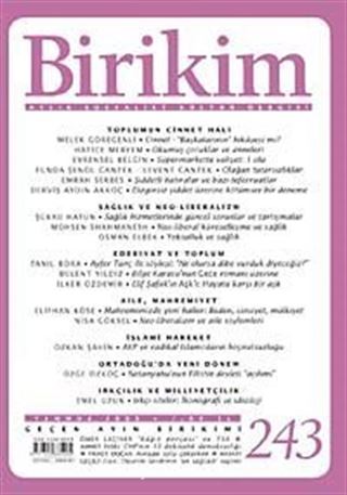 Birikim / Sayı:243 Yıl: 2009 / Aylık Sosyalist Kültür Dergisi
