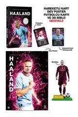 Haaland - Sahanın Yıldızları - 3D Biblo, Hareketli Kart, Dev Poster ve Futbolcu Kartı Hediyeli!