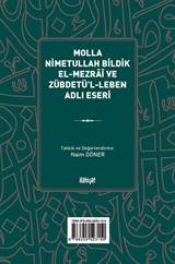 Molla Nimetullah Bildik el-Mezraî ve Zübdetü'l-Leben Adlı Eseri