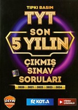 TYT Son 5 Yılın Çıkmış Soruları Tıpkı Basım 5 Fasikül Tek Kitapda, Video Çözümlü