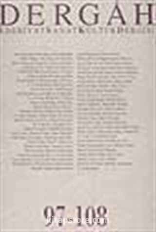 Dergah Edebiyat Sanat Kültür Dergisi 97-108 Cilt 9