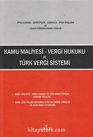 Kamu Maliyesi Vergi Hukuku ve Türk Vergi Sistemi