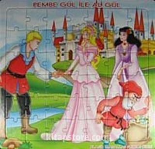 Pembe Gül ile Al Gül Yapboz / Klasik Masallar Puzzle Dizisi