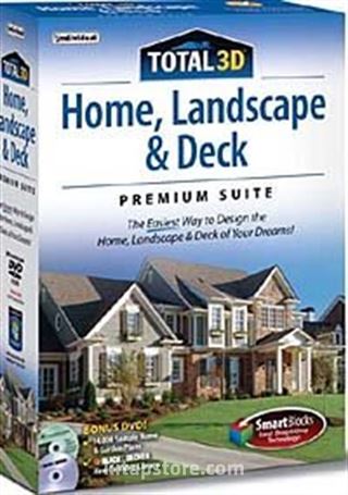 Total 3D Home Design, Landscape, Deck 12 Dlx