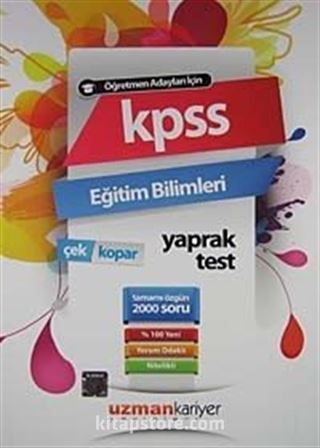 2012 KPSS Eğitim Bilimleri Çek Kopar Yaprak Testleri