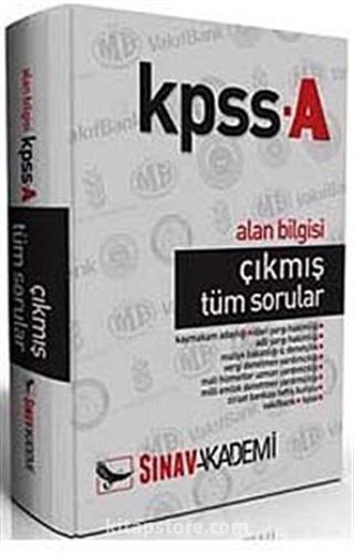 2012 KPSS-A Alan Bilgisi Çıkmış Sorular Soru Bankası