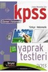 2013 KPSS Genel Yetenek Türkçe-Matematik Yaprak Testleri