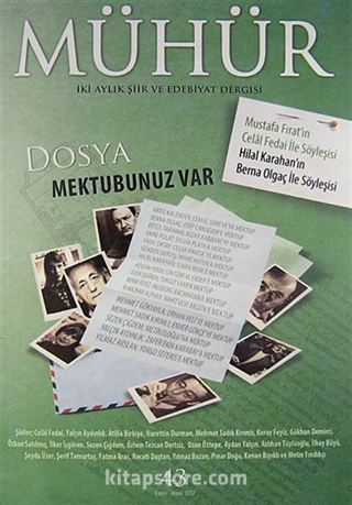 Mühür İki Aylık Şiir ve Edebiyat Dergisi Yıl:8 Sayı:43 Kasım - Aralık 2012