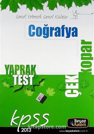 2013 KPSS Genel Kültür Yaprak Testleri Coğrafya