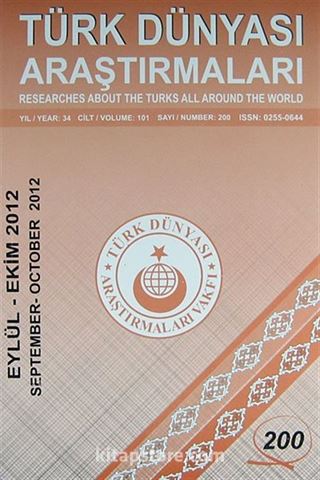 Türk Dünyası Araştırmaları Vakfı Dergisi Eylül-Ekim 2012 Sayı: 200