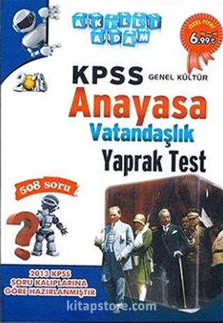 2013 KPSS Genel Kültür Anayasa Vatandaşlık Yaprak Test