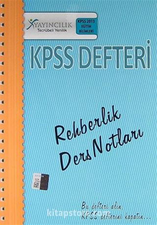 2013 Eğitim Bilimleri KPSS Rehberlik Ders Notları