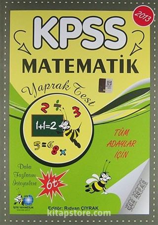 2013 KPSS Matematik Yaprak Test / Tüm Adaylar İçin