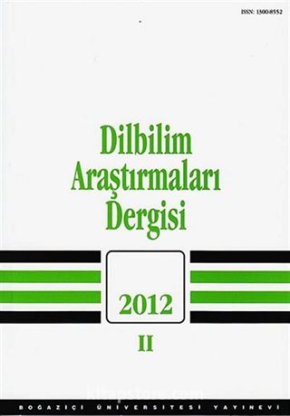 Dilbilim Araştırmaları 2012 / 2