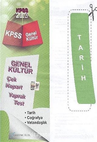 KPSS Genel Kültür Çek Kopart Yaprak Test 2013 / Tarih, Coğrafya, Vatandaşlık