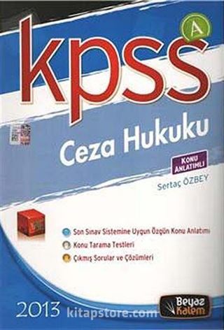 2013 KPSS A Ceza Hukuku Konu Anlatımlı