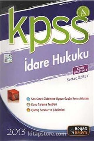 2013 KPSS İdare Hukuku Konu Anlatımlı