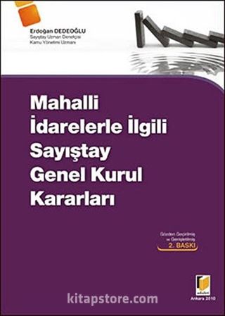 Mahalli İdarelerle İlgili Sayıştay Genel Kurul Kararları