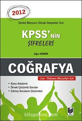 Devlet Memuru Olmak İsteyenler İçin Kpss'nin Şifreleri, Lise - Önlisans Mezunları İçin - Coğrafya