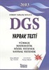 2013 DGS Yaprak Testi / Türkçe, Matematik, Sözel Yetenek, Sayısal Yetenek