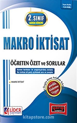 AÖF 2. Sınıf Bahar Dönemi Makro İktisat Öğreten Özet ve Sorular (Kod:124-MİK)