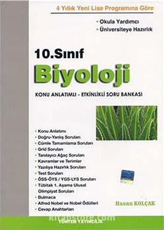 10. Sınıf Biyoloji Konu Anlatımlı Etkinlikli Soru Bankası