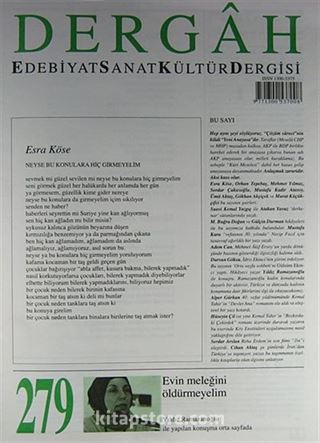 Dergah Edebiyat Sanat Kültür Dergisi Sayı:279 Mayıs 2013