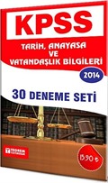 2014 KPSS Tarih-Anayasa ve Vatandaşlık Bilgileri 30 Deneme Seti