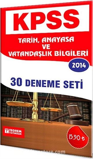 2014 KPSS Tarih-Anayasa ve Vatandaşlık Bilgileri 30 Deneme Seti