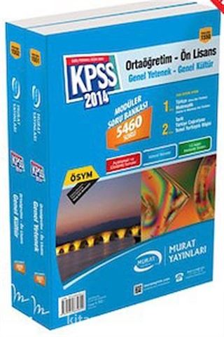2014 KPSS Ortaöğretim-Ön Lisans Genel Yetenek Genel Kültür Modüler Soru Bankası (2 Cilt Takım)