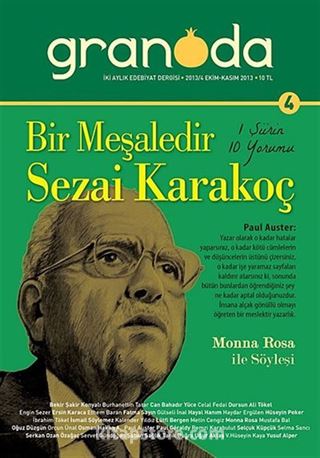 Granada İki Aylık Edebiyat Dergisi Sayı:4 Ekim - Kasım 2013