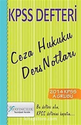 2014 KPSS Defteri Ceza Hukuku Ders Notları