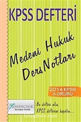 2014 KPSS Defteri Medeni Hukuk Ders Notları