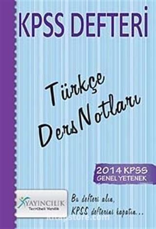 2014 KPSS Defteri Türkçe Ders Notları