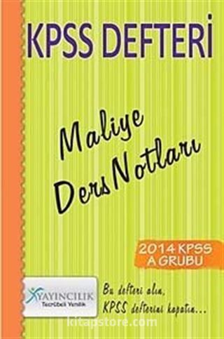 2014 KPSS Defteri Maliye Ders Notları