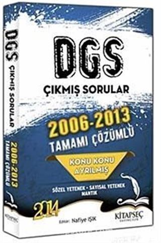 2014 DGS Çıkmış Sorular 2006-2013 Tamamı Çözümlü