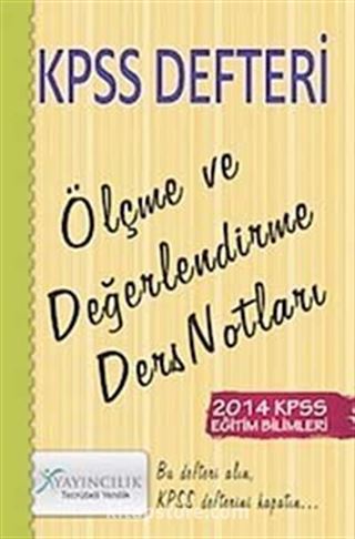 2014 KPSS Defteri Ölçme ve Değerlendirme Ders Notları