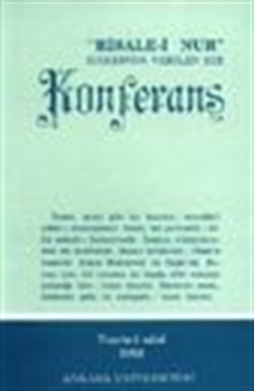 Konferans ('Risale-i Nur' Hakkında Verilen Bir Konferans)/ cep boy (kod:514)