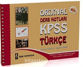 2014 KPSS Türkçe Orijinal Ders Notları
