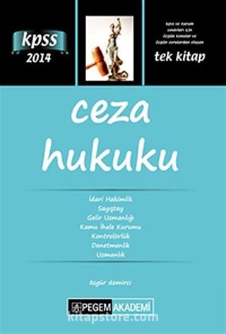 2014 KPSS Ceza Hukuku Tek Kitap