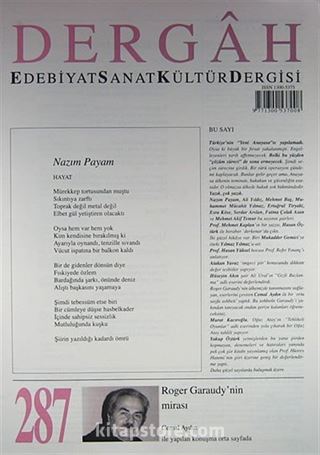 Dergah Edebiyat Sanat Kültür Dergisi Sayı:287 Ocak 2014