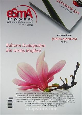 Esma İle Yaşamak Aylık Esma-i Hüsna Dergisi Sayı:4 Mayıs 2013