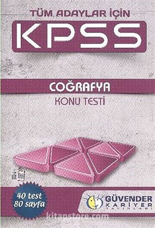 KPSS Coğrafya Konu Testi Tüm Adaylar İçin (40 Test)