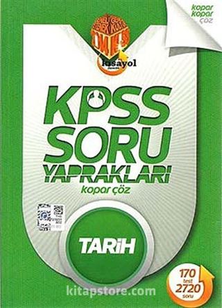 2014 KPSS Tarih Soru Yaprakları Kopar Çöz